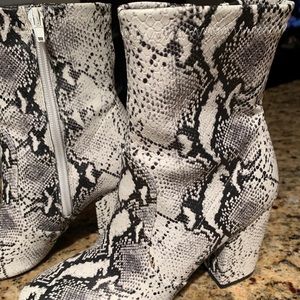 Snake Pattern Steve Madden Booties